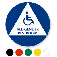 California All Gender Restroom Toilet ISA Symbol Sign