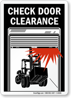 Check Door Clearance Sign