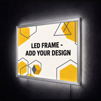 LED Light Box Sign Custom Horizontal Snap Frame Kit  Lockable Weatherproof Upload Design