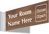 Custom Engraved Wayfinding Sign Above Door 2 Sided