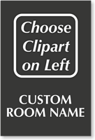 Custom Select a Color Engraved Room Sign Choose Clipart