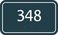 Custom Braille Room Number Sign
