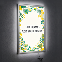 LED Light Box Sign Custom Vertical Snap Frame Kit  Ultra Thin 19mm Edge Lit Upload Design
