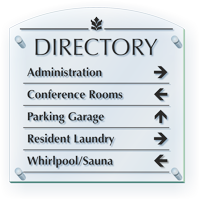 Directory With Directional Arrows