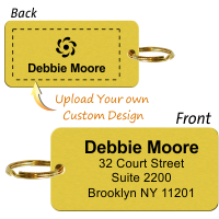 Customizable 2 Sided Brass Key Chain Add Name Address