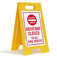 Driveway Closed Do Not Enter FloorBoss Sign