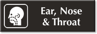 Engraved Ear Nose and Throat Sign ENT Symbol