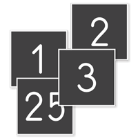 1 to 100 Engraved Number Set