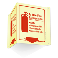 To Use Fire Extinguisher … Sign