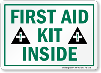 First Aid Kit Inside Sign