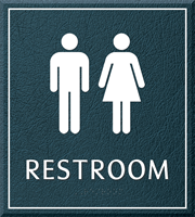Restroom Unisex 8.625 in. x 7.75 in. Sign