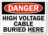 High Voltage Cable Buried