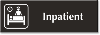 Inpatient Engraved Sign with Patient and Nurse Symbol