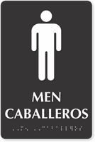 Bilingual Tactile Touch Braille Sign for Men
