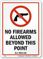 Ohio Firearms And Weapons Law Sign
