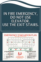 In Case of Fire  Use Stairs Sign
