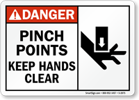 Danger Pinch Points Watch Your Hands Sign