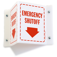 Emergency Shutoff Sign