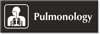 Engraved Pulmonology Hospital Sign with Respiratory Symbol