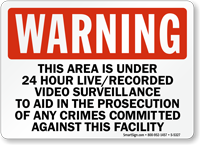 This area under live/recorded video Sign