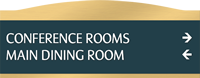 Directional Sign, 2 Lines, 18 characters per line