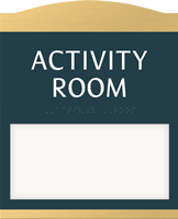 Room Name Sign ¾ in. raised letters braille