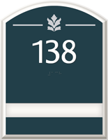 1 Slot Room Sign raised number braille