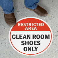 Restricted Area SlipSafe™ Floor Sign