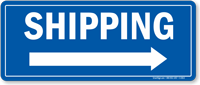 Shipping Right Arrow Sign