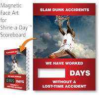 Slam Dunk Accidents Basketball Theme Scoreboard Magnetic Face