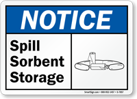 Spill Sorbent Storage  With Graphic
