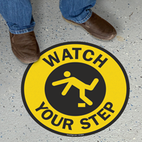 Circular  Anti Skid Vinyl Floor Sign