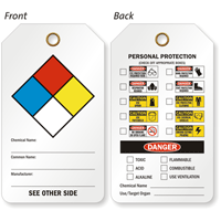 Chemical Name Double Sided Tag