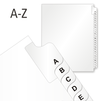 Collated Alpha Tabs, A-Z