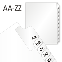 Collated Double Alpha Tabs, AA-ZZ