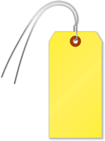 Fluorescent Yellow Tags (with wires)
