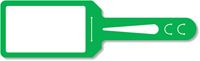 Green Self Locking 2 Sided Blank Tag