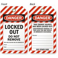 Locked Out Do Not Remove Double Sided Tag
