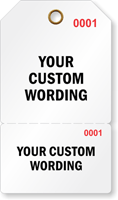 Customizable 2 Part Perforated Tag