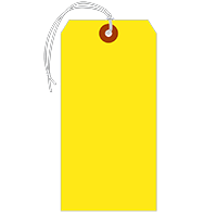 Fluorescent Yellow Tags (with elastic strings)