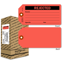 Rejected Tag in a Box Inspection Tag in a Box with Fiber Patch