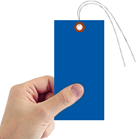 Blue Tyvek Shipping Tags (with pre attached wires)