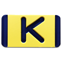 Vertical Mounting  Character Black on Yellow "K"