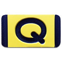 Vertical Mounting  Character Black on Yellow "Q"