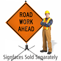 WindMaster Dual Spring Roll Up and Rigid Sign Stand