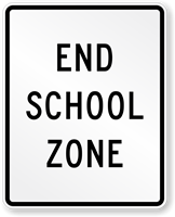 End School Zone   Traffic Sign