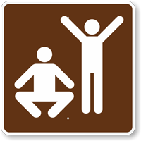 Exercise or Fitness MUTCD Campground Guide Sign