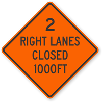 1000 Ft Sign