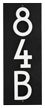 Floating Stand-Off 3-Number Vertical Sign With Modern Font